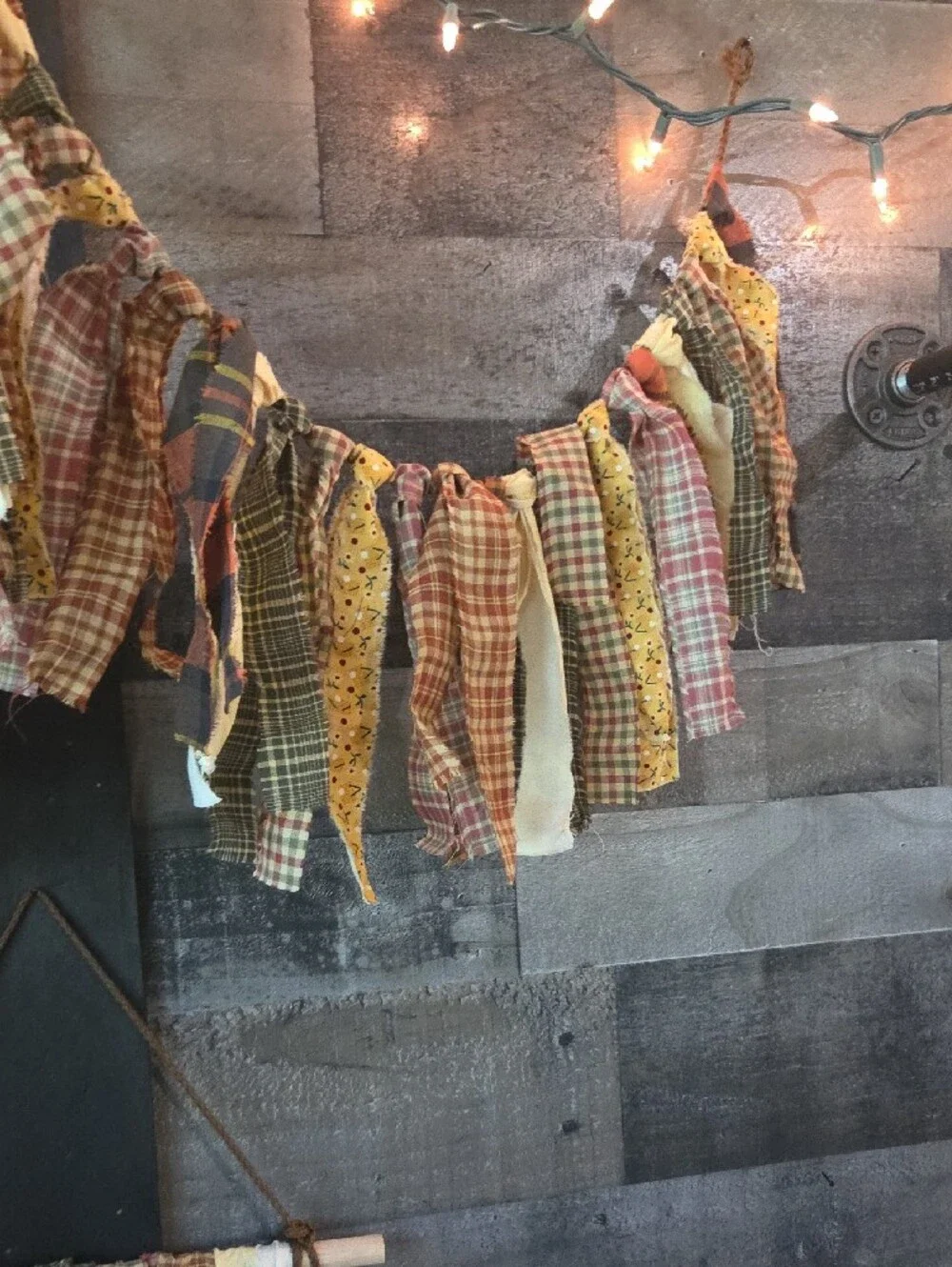 Rustic Fall Boho Chic Garland and Wall Hanging Set